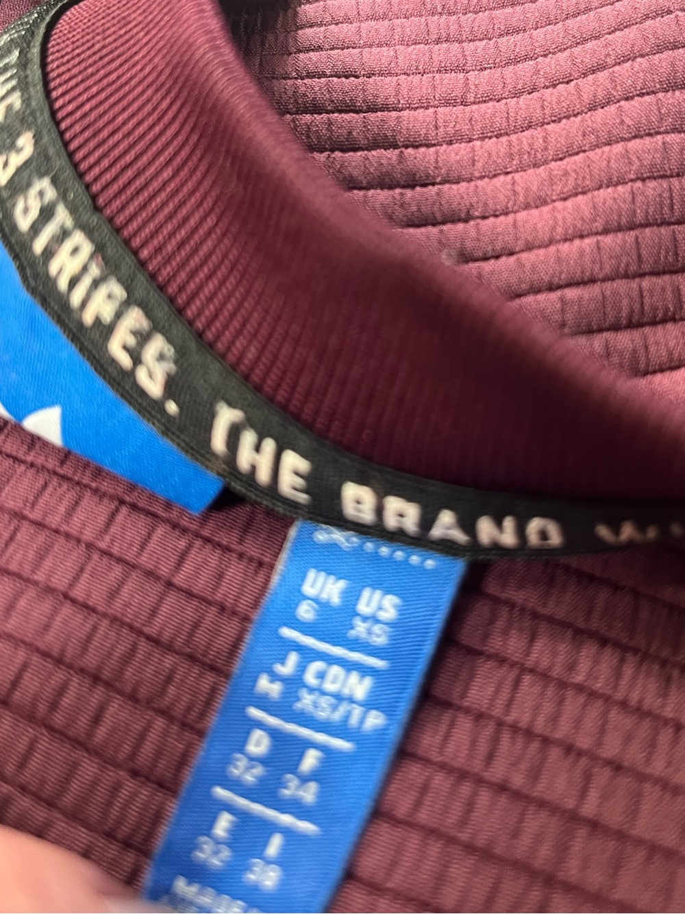 adidas Maroon Trefoil Crewneck Sweatshirt with White Logo - Picture 5 of 5
